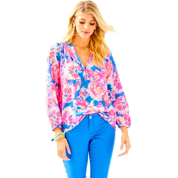 Lilly Pulitzer Tops - Lilly Pulitzer NWT Elsa Top Bay Dreamin Size XS, XXS